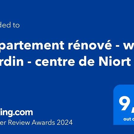Appartement Renove - Wifi - Jardin - Centre De Niort Exteriör bild